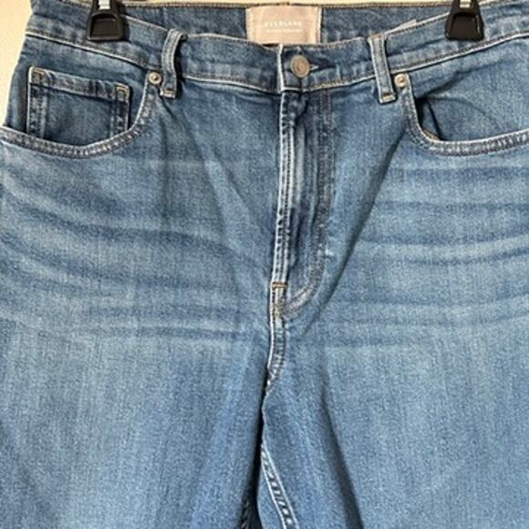 Everlane The Cheeky Bootcut Jean Womens Size 32 Crop Medium Blue Denim Classic - Picture 3 of 9